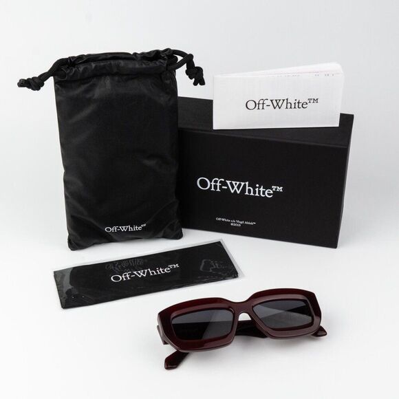 Off-White CHARLOTTE Women Sunglasses Burgundy Grey Rectangle OERI138 CHARLOTTE main image 5